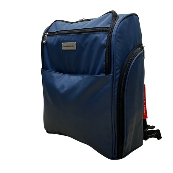 Samantha Brown Unisex Navy Nylon With RFID Protected Pocket Travel Backpack Sz L - Picture 2 of 15